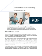 Informed Consent and Informed Refusal in Dentistry: by Dianne Glasscoe Watterson, RDH, BS, Mba