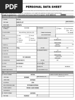 CS Form No. 212 Revised Personal Data Sheet - New