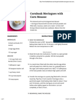 Cornhusk Meringues With Corn Mousse: Ingredients Instructions