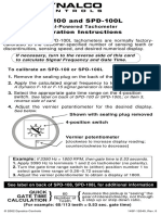 SPD 100 Calibration Instructions 015 SI 401 SI 402 SI 403