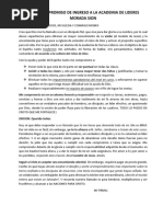 Carta Compromiso de Ingreso A La Academia de Lideres Morada Sion