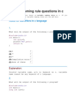 2.variable Naming Rule Questions in C