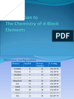 Inorganic Chemistry d-BlockElements