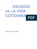 Sociologias de La Vida Cotidiana. Manuel Canales Cerón