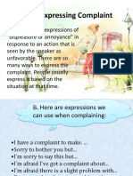 Expresing Complain