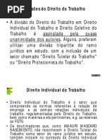 Divisões Do Direito Do Trabalho