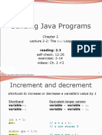 Building Java Programs: Lecture 2-2: The For Loop