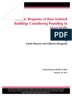 Masroor - Seismic Response of Base Isolated Buildings Considering Pounding To Moat Walls