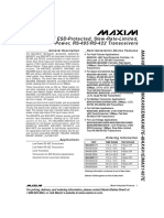 15kV ESD-Protected, Slew-Rate-Limited, Low-Power, RS-485/RS-422 Transceivers