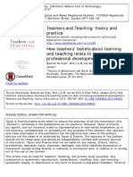 2014 - How Teachers' Beliefs About Learning and Teaching Relate To Their CPD