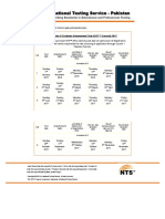 Schedule of Graduate Assessment Test (GAT™ General) 2017