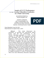 Determinants of LET Performance 1325756724