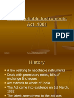 The Negotiable Instruments Act, 1881