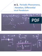 Periodic Phenomena, SHO, Complex Notation, Differential Equation, Physical Pendulum