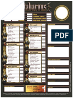 Metabarons Character Sheet