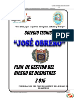 Plan de Gestion Del Riesgo de Desastres