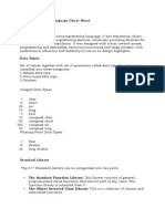 C Plus Plus Cheat Sheet