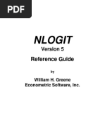 NLOGIT 5 Reference Guide