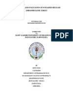 Preparation and Evaluation of Sustained Release Aminophylline Tablet