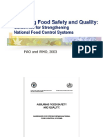 Assuring Food Safety and Quality:: Guidelines For Strengthening National Food Control Systems