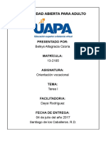 Orientación Vocacional Tarea 1