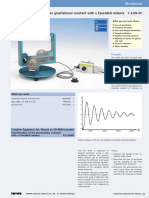 Determination of The Gravitational Constant With A Cavendish Balance