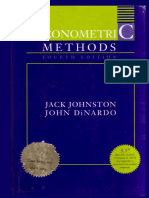 Jack Johnston, John DiNardo Econometric Methods, Fourth Edition PDF