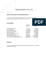 Girdhari Estates Pvt. LTD.: Director'S Reports To The Shareholders