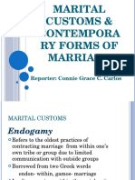 Report On Marital Customs Contemporary Forms of Marriage