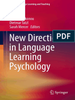 Christina Gkonou, Dietmar Tatzl, Sarah Mercer Eds. New Directions in Language Learning Psychology