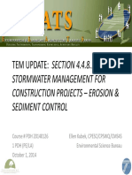 Stormwater Management For Construction Projects - Erosion & Sediment Control PDF