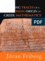 (TO CHECK) Amazing Traces of A Babylonian Origin in Greek Mathematics - J Friberg (World, 2007) WW PDF