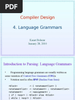 Compiler Design: 4. Language Grammars