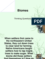 Biomes: Thinking Questions