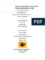 A CFD Modeling of A Catalytic Cracking Riser Reactor. Thesis of Rashmi Pahwa