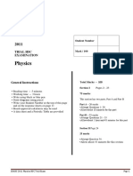 2011 Trial Physics Answers