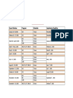 Exam Window Program Schedule Application Deadline