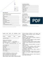 Saint Louis University School of Medicine Department of Medicine General Data: Past Medical History