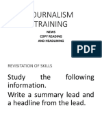 Journalism Training News