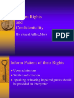 Patient Rights and Confidentiality: by Yitayal.a (BSC, MSC)