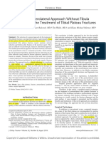 A New Posterolateral Approach Without Fibula Osteotomy For The Treatment of Tibial Plateau Fractures