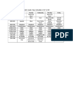 Sixth Grade Class Schedule 2017 2