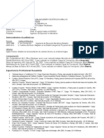 CV de Ing de Proyectos Mecanico