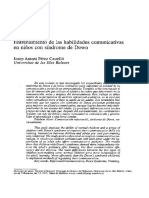 Entrenamiento de Las Habilidades Comunicativas en Niños Con Síndrome de Down PDF