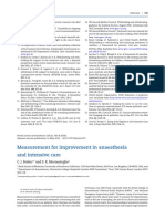 Measurement For Improvement in Anaesthesia