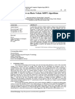 A Review On Photo Voltaic MPPT Algorithms: International Journal of Electrical and Computer Engineering (IJECE)