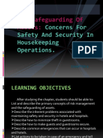 The Safeguarding of Assets:: Concerns For Safety and Security in Housekeeping Operations