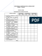 Lista de Cotejo para Evaluar Redacción