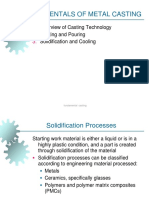 Fundamentals of Metal Casting: Overview of Casting Technology Heating and Pouring Solidification and Cooling