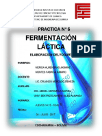 Practica #6 Fermentacion Lactica